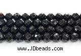 CON134 15.5 inches 12mm faceted round black onyx gemstone beads