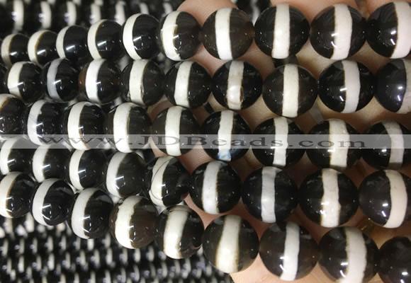 AGBS195 15 inches 12mm round tibetan dzi agate beads wholesale