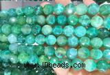 AGBS299 15 inches 10mm faceted round green dragon veins agate beads wholesale