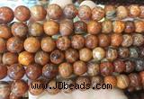 AGBS310 15 inches 10mm round red dragon veins agate beads wholesale
