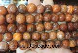 AGBS311 15 inches 12mm round red dragon veins agate beads wholesale
