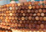 AGBS313 15 inches 6mm round red dragon veins agate beads wholesale