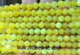 AGBS318 15 inches 6mm round yellow dragon veins agate beads wholesale