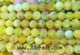 AGBS320 15 inches 10mm round yellow dragon veins agate beads wholesale