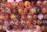 AGBS333 15 inches 12mm round coffee dragon veins agate beads wholesale