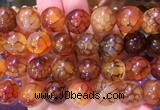 AGBS334 15 inches 14mm round coffee dragon veins agate beads wholesale