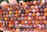 AGBS336 15 inches 6mm round coffee dragon veins agate beads wholesale