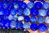 AGBS346 15 inches 14mm round blue dragon veins agate beads wholesale