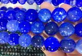 AGBS347 15 inches 16mm round blue dragon veins agate beads wholesale