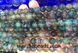 AGBS363 15 inches 6mm round green dragon veins agate beads wholesale