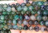 AGBS365 15 inches 10mm round green dragon veins agate beads wholesale