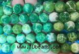 AGBS376 15 inches 12mm round green dragon veins agate beads wholesale
