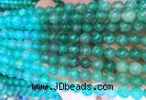 AGBS385 15 inches 6mm round green dragon veins agate beads wholesale