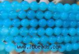AGBS392 15 inches 10mm round blue agate beads wholesale