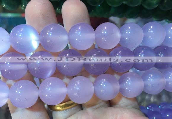 AGBS402 15 inches 14mm round purple agate beads wholesale