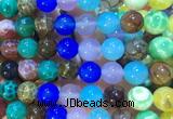 AGBS407 15 inches 12mm round colorful agate beads wholesale