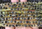 AGBS419 15 inches 6mm faceted round sugar heart agate beads wholesale