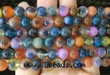 AGBS422 15 inches 8mm faceted round sugar heart agate beads wholesale