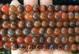 AGBS423 15 inches 8mm faceted round sugar heart agate beads wholesale