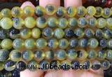 AGBS424 15 inches 8mm faceted round sugar heart agate beads wholesale