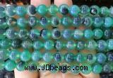 AGBS426 15 inches 8mm faceted round sugar heart agate beads wholesale