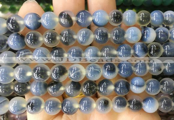 AGBS428 15 inches 8mm faceted round sugar heart agate beads wholesale