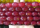 AGBS430 15 inches 13*18mm faceted drum agate beads wholesale