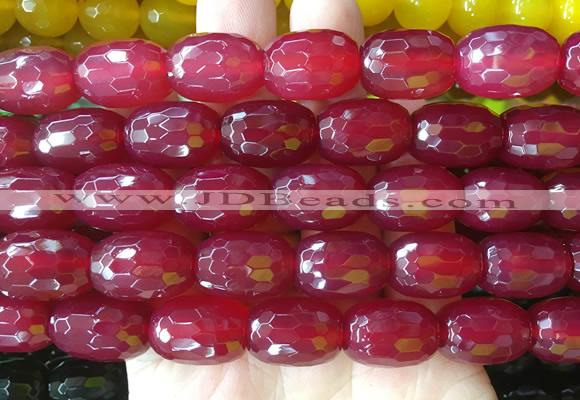 AGBS430 15 inches 13*18mm faceted drum agate beads wholesale