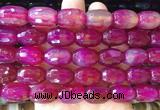 AGBS431 15 inches 13*18mm faceted drum agate beads wholesale