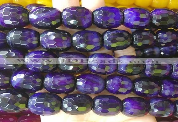 AGBS434 15 inches 13*18mm faceted drum agate beads wholesale