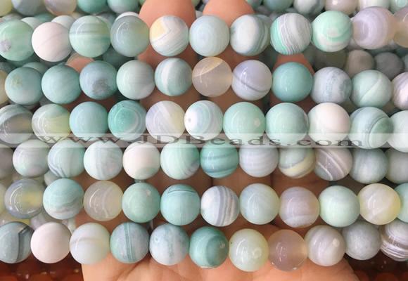 AGBS437 15 inches 10mm round Matte agate beads wholesale