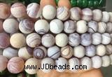 AGBS442 15 inches 14mm round Matte agate beads wholesale