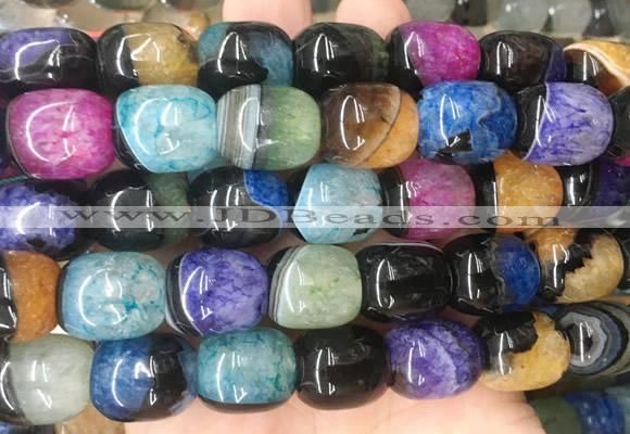 AGBS458 15 inches 13*15mm drum agate gemstone beads wholesale