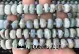 AMBS10 15 inches 6*11mm - 8*12mm faceted nuggets AB-color amazonite beads