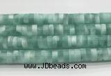 ASBS07 15 inches 3*8mm heishi peacock angelite gemstone beads