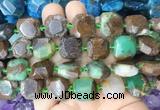 AUBS01 15 inches 12*14mm - 14*16mm faceted freeform Australia chrysoprase beads