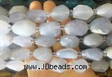 BCBS23 15 inches 12*16mm - 15*20mm faceted nuggets blue chalcedony beads