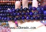 CAA1732 15 inches 10mm faceted round fire crackle agate beads