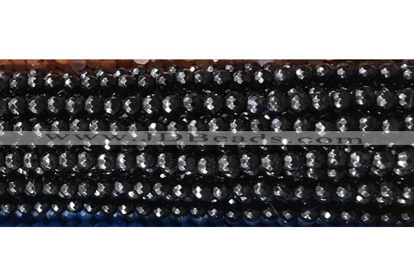 CAA3295 15 inches 6mm faceted round agate beads wholesale