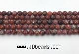 CAA3629 15.5 inches 6mm faceted round Portuguese agate beads