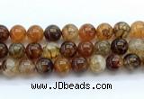 CAA6114 15.5 inches 12mm round dragon vein agate gemstone beads