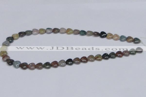 CAB453 15.5 inches 10*10mm heart indian agate gemstone beads