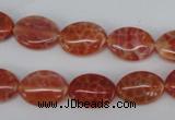CAG4212 15.5 inches 10*14mm oval natural fire agate beads