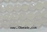 CAG6512 15.5 inches 8mm faceted round Brazilian white agate beads