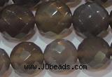 CAG6539 15.5 inches 16mm faceted round Brazilian grey agate beads