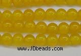 CAG7101 15.5 inches 6mm round yellow agate gemstone beads
