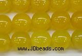 CAG7105 15.5 inches 14mm round yellow agate gemstone beads