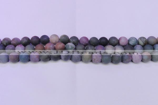 CAG8860 15.5 inches 4mm round matte india agate beads
