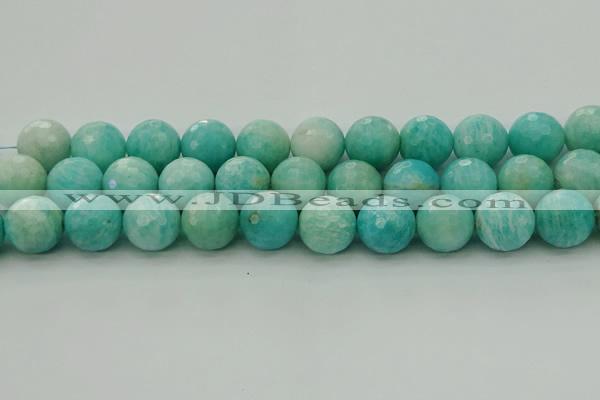 CAM1567 15.5 inches 18mm faceted round Russian amazonite beads