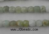 CAQ410 15.5 inches 7*8mm faceted nuggets natural aquamarine beads